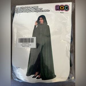 Velvet Hooded Cape for Women - Green